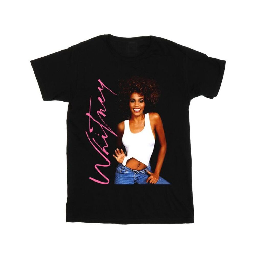 Whitney Houston Mens Whitney Smile T-Shirt / Black